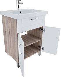 Iddis Тумба под раковину New Sena 60 белая/светлое дерево – фотография-4